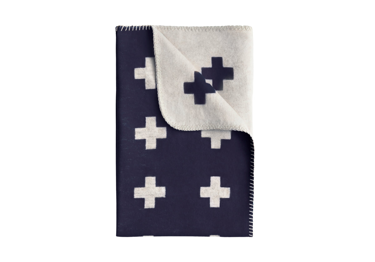 Cross Blanket Midnight Blue