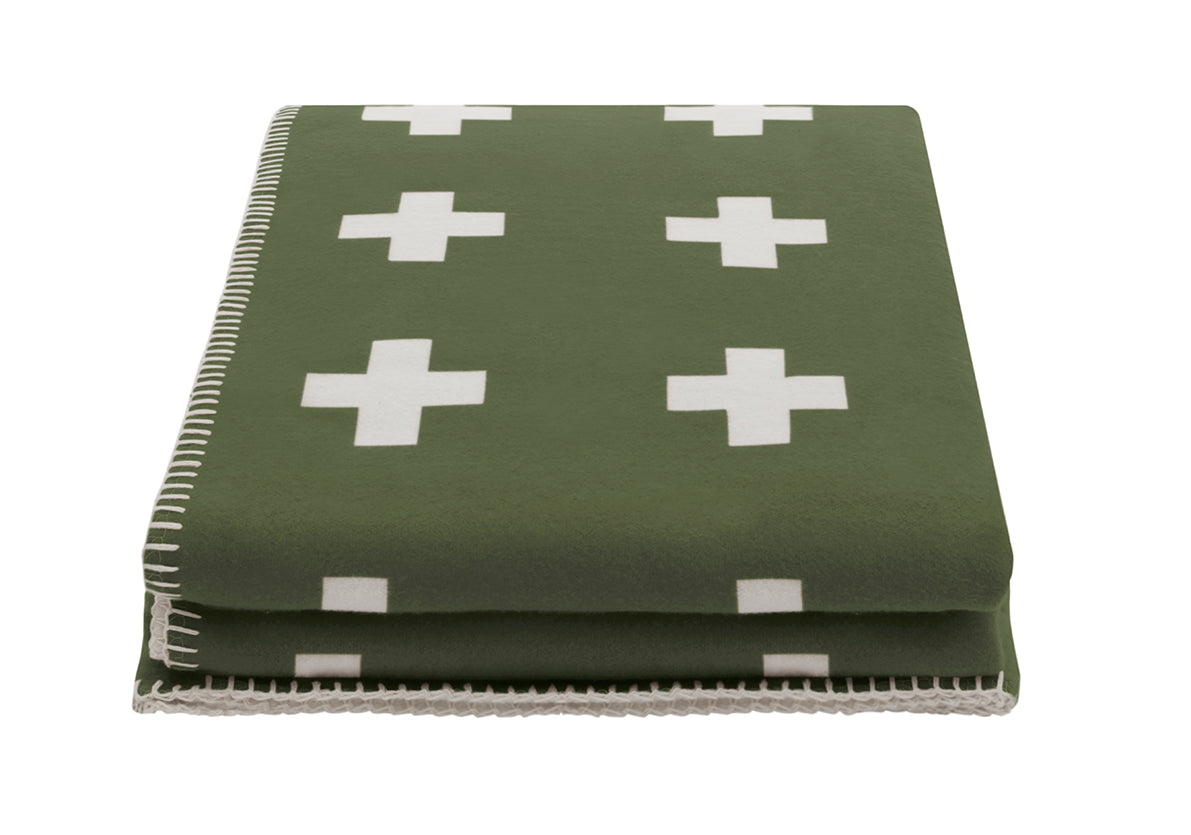 Cross Blanket Crocodile Green