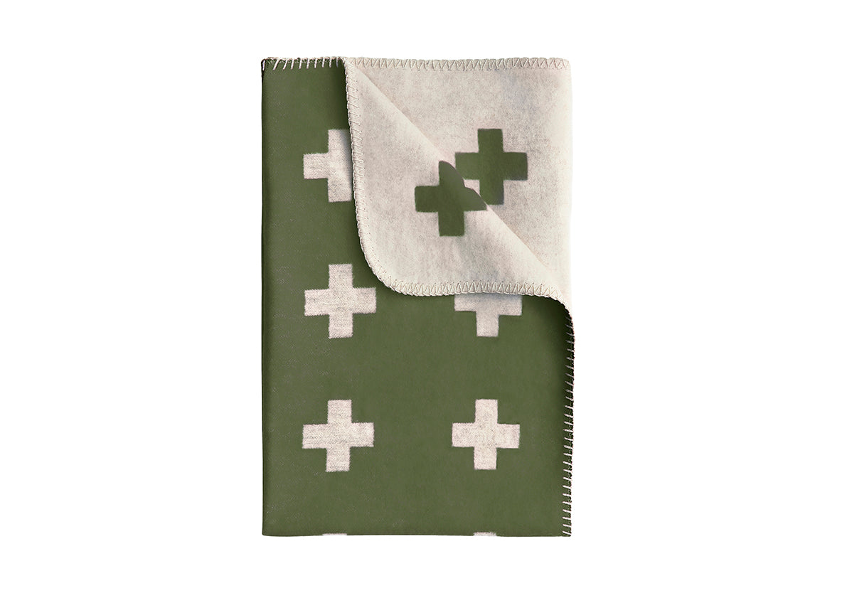 Cross Blanket Crocodile Green