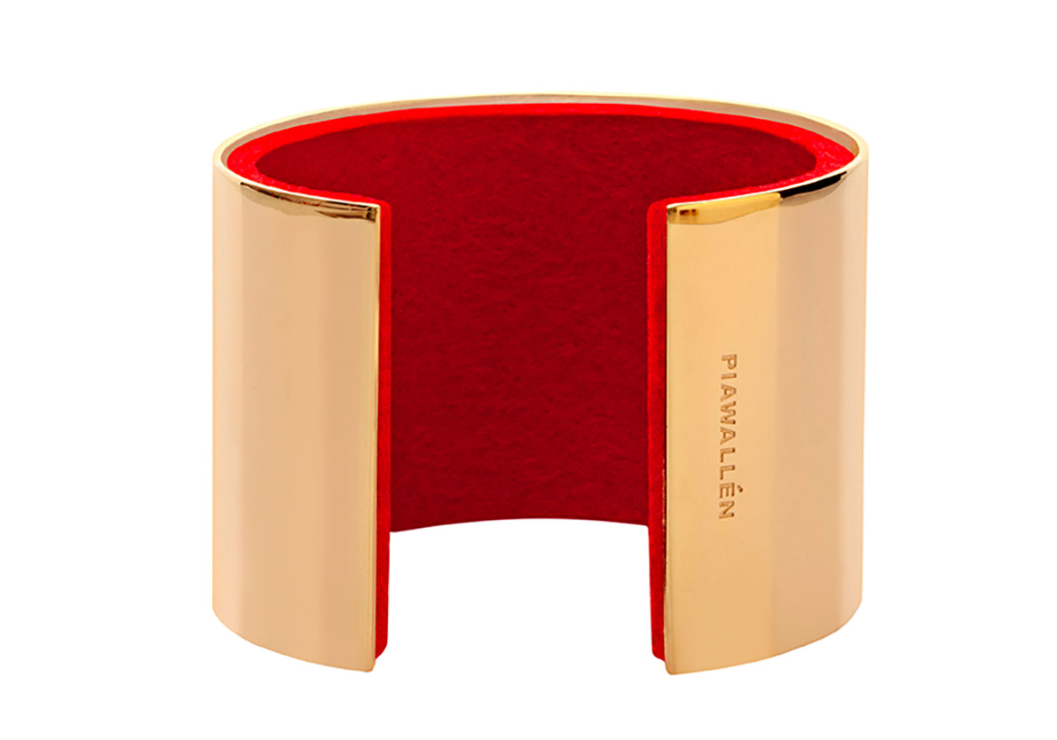Slitz Bracelet 44 mm Gold Red