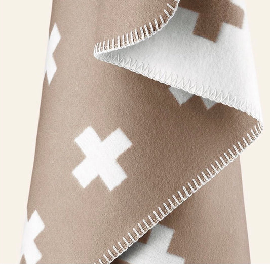 Cross Blanket Camel